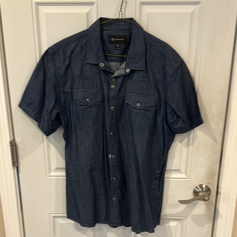 INC Men's Blue Denim Shirt